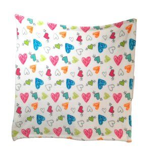 Zak & Zoey Multi Color Hearts Baby Soft Lovey Security Blanket 31" X 30"